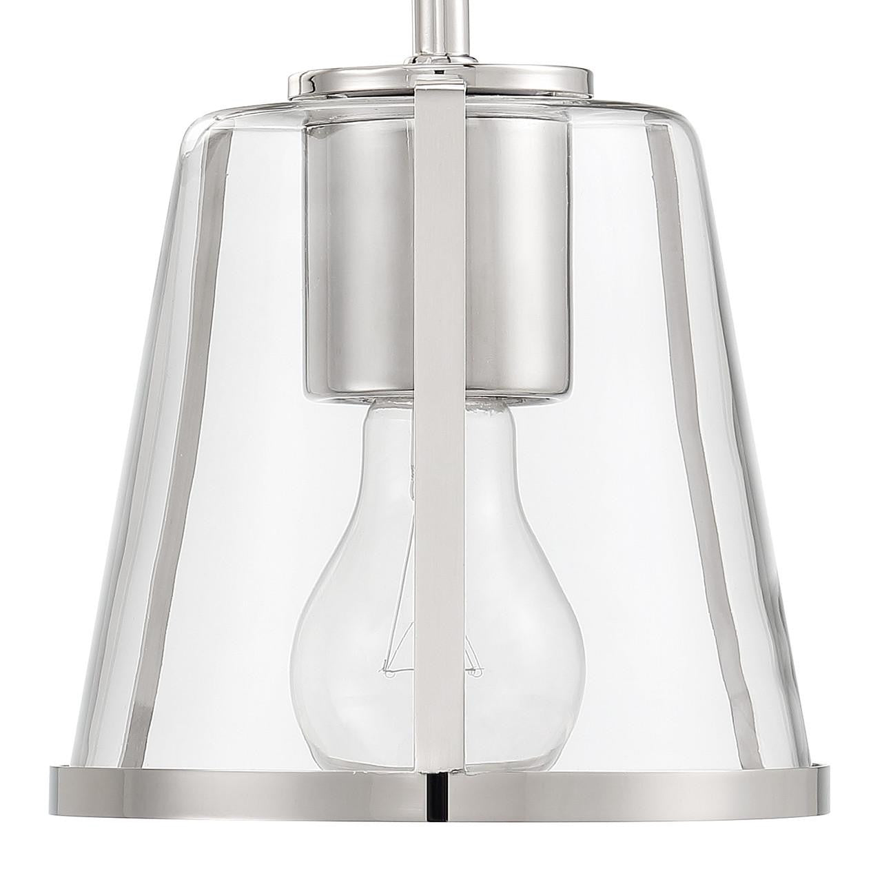 Crystorama Fulton 1 Light Bathroom Vanity - Polished Nickel 10.25"H