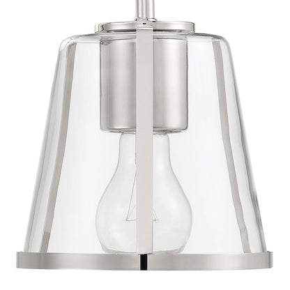 Crystorama Fulton 1 Light Bathroom Vanity - Polished Nickel 10.25"H