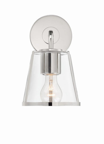Crystorama Fulton 1 Light Bathroom Vanity - Polished Nickel 10.25"H