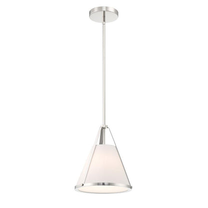 Crystorama Fulton 1 Light Pendant Polished Nickel