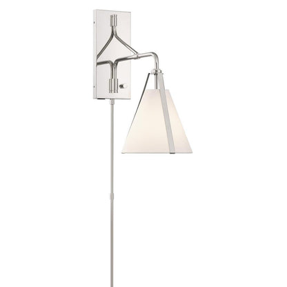 Crystorama Fulton 1 Light Task Sconce Polished Nickel
