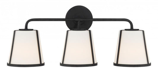 Crystorama Fulton 3 Light Bathroom Vanity Black