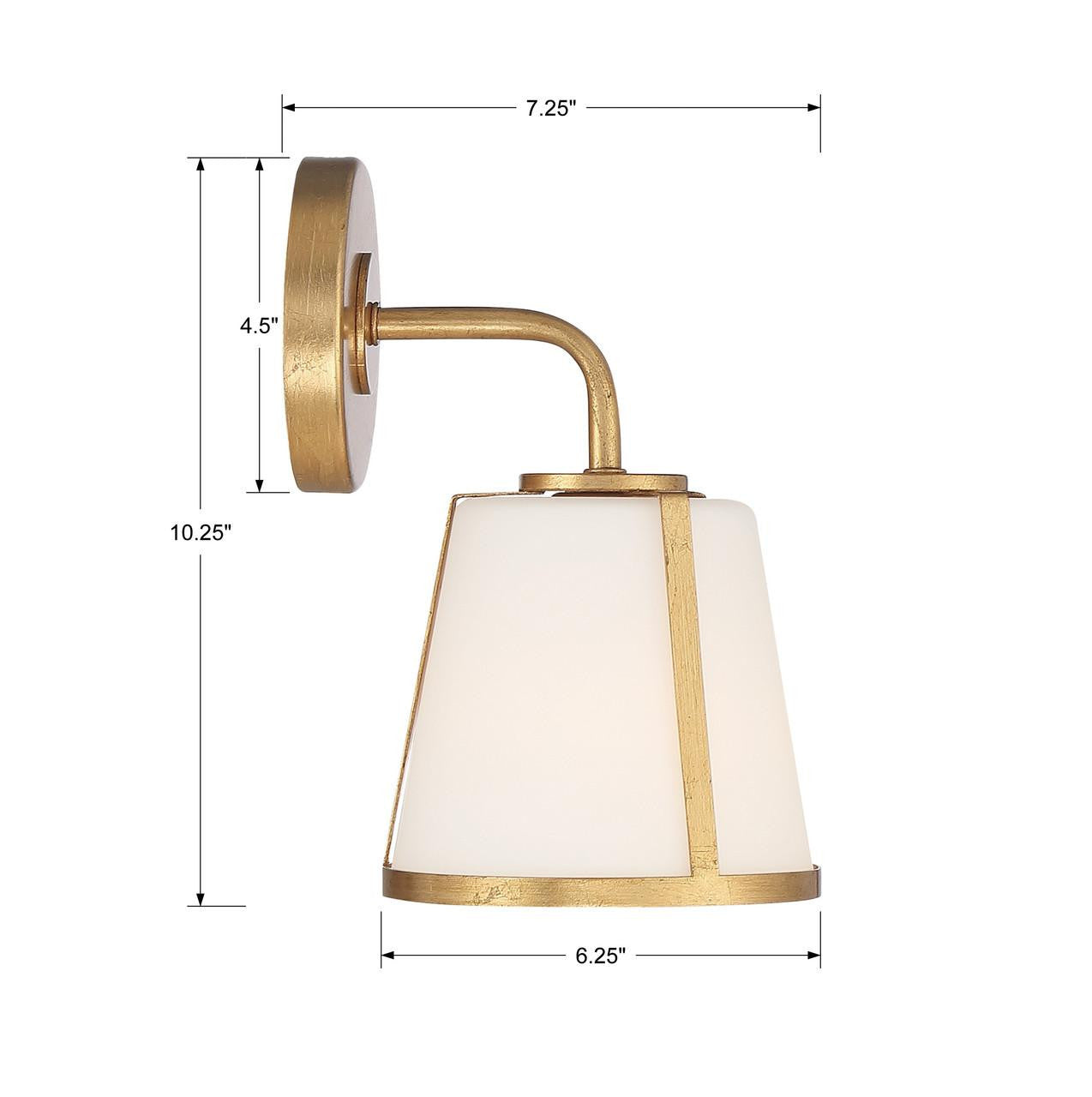 Crystorama Fulton Bathroom Vanity - Antique Gold 10.25"H