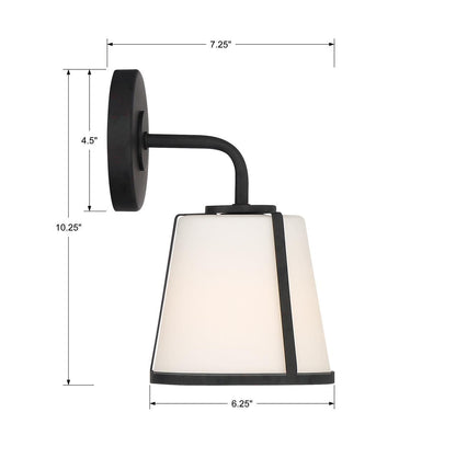 Crystorama Fulton 1 Light Bathroom Vanity Antique Gold