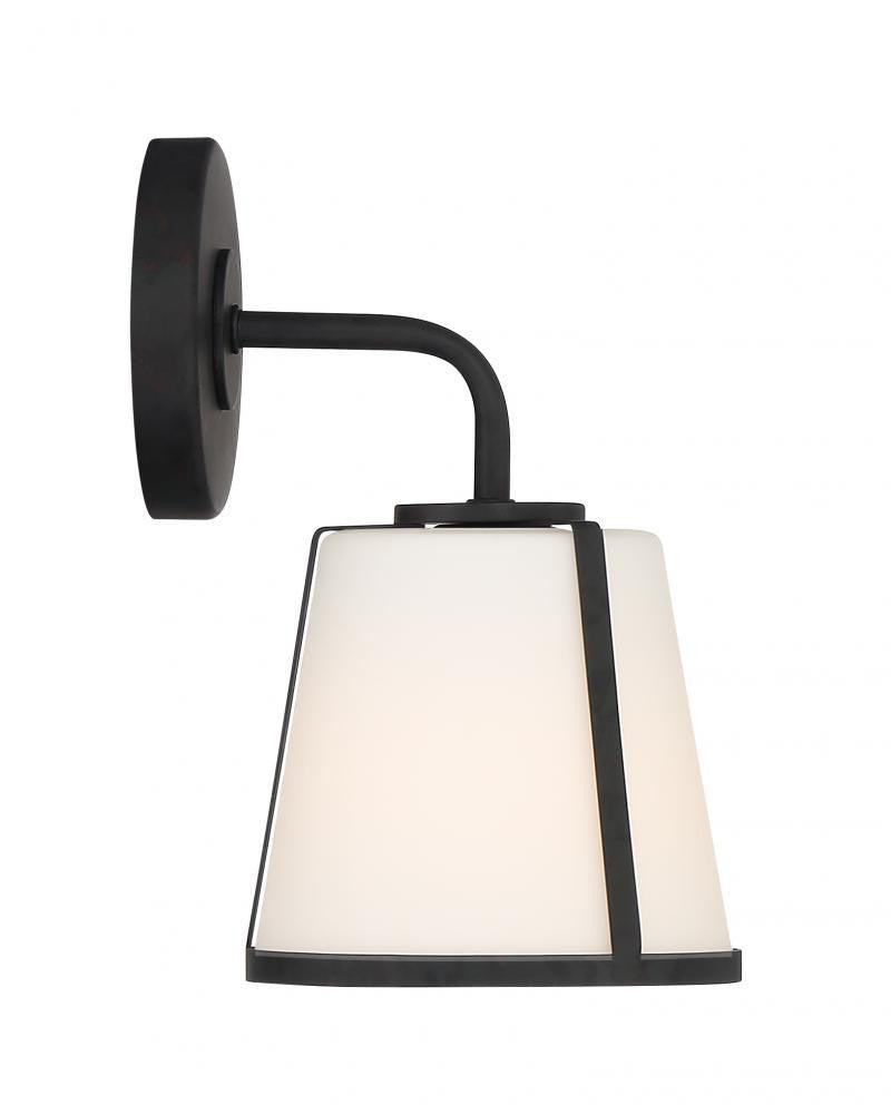Crystorama Fulton 1 Light Bathroom Vanity Black