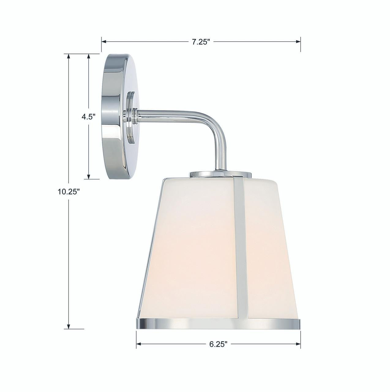 Crystorama Fulton Bathroom Vanity - Polished Nickel 10.25"H