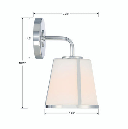Crystorama Fulton Bathroom Vanity - Polished Nickel 10.25"H