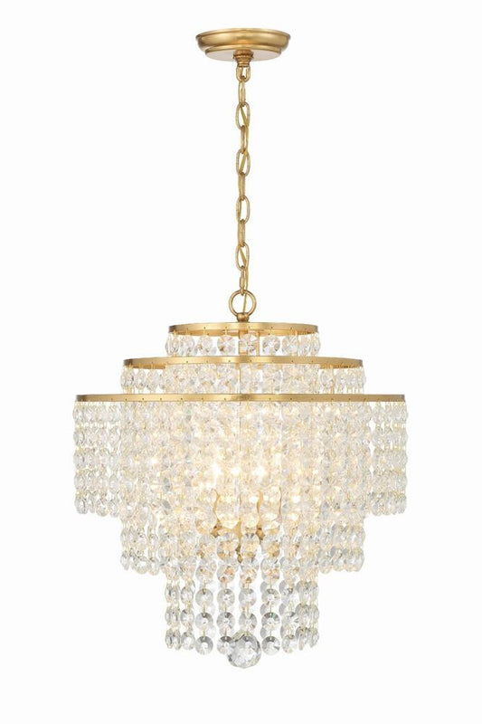 Crystorama Gabrielle 4 Light Chandelier Antique Gold