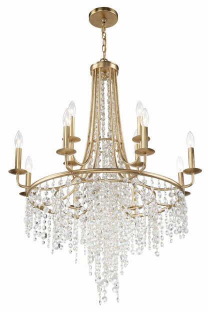 Crystorama Gabrielle 12 Light Chandelier Matte Black