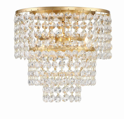 Crystorama Gabrielle Flush Mount Antique Gold