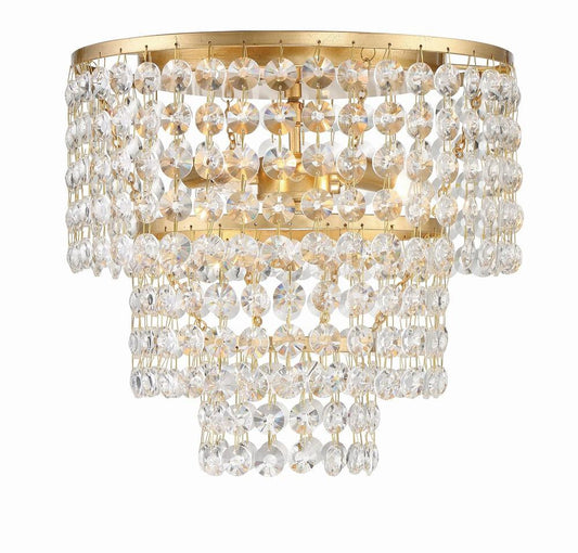 Crystorama Gabrielle Flush Mount Antique Gold
