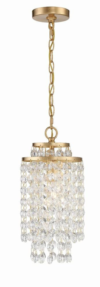 Crystorama Gabrielle Mini Pendant Antique Gold