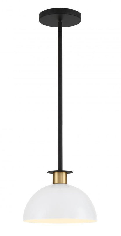 Crystorama Gigi Mini Pendant Black, Aged Brass