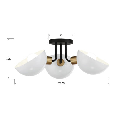 Crystorama Gigi Semi Flush Mount