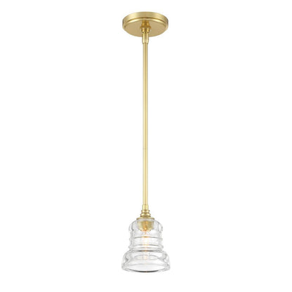 Crystorama Gregory 1 Light Mini Pendant Aged Brass