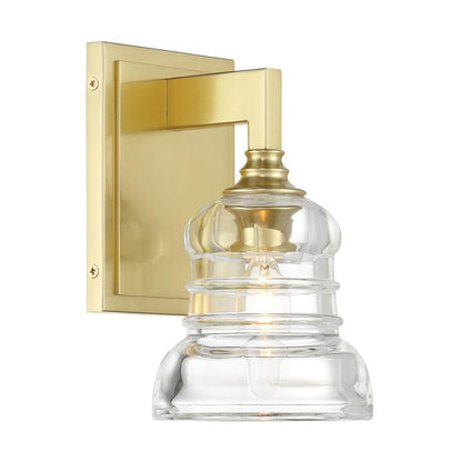 Crystorama Gregory 1 Light Sconce Aged Brass