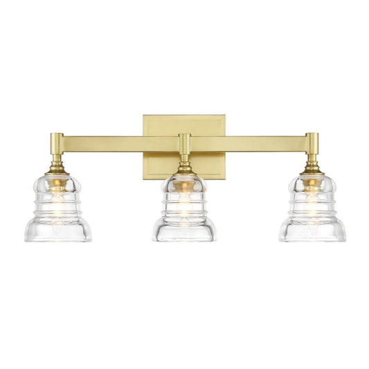 Crystorama Gregory 3 Light Bathroom Vanity Aged Brass