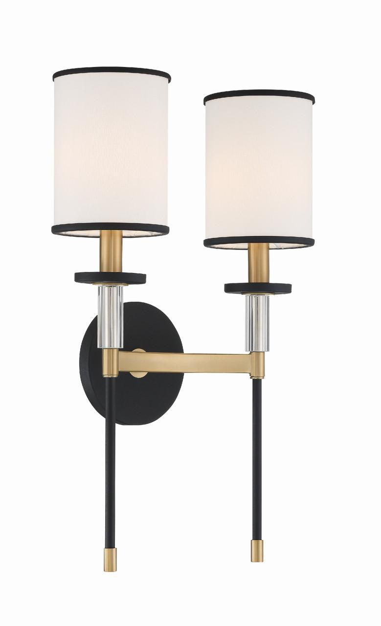 Crystorama Hatfield 2 Light Wall Sconce