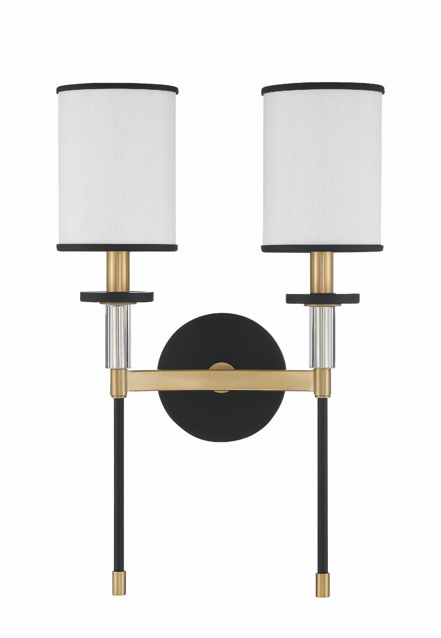 Crystorama Hatfield 2 Light Wall Sconce