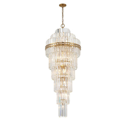 Crystorama Hayes 31 Light Chandelier Aged Brass
