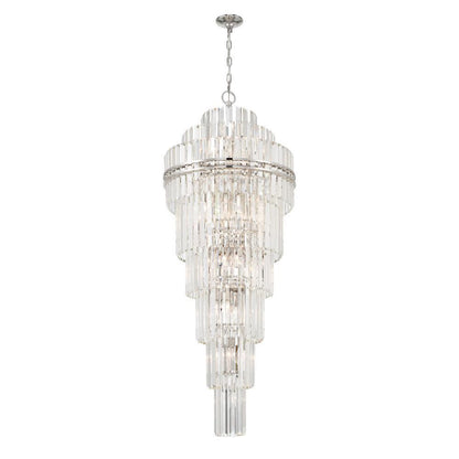 Crystorama Hayes 31 Light Chandelier Polished Nickel