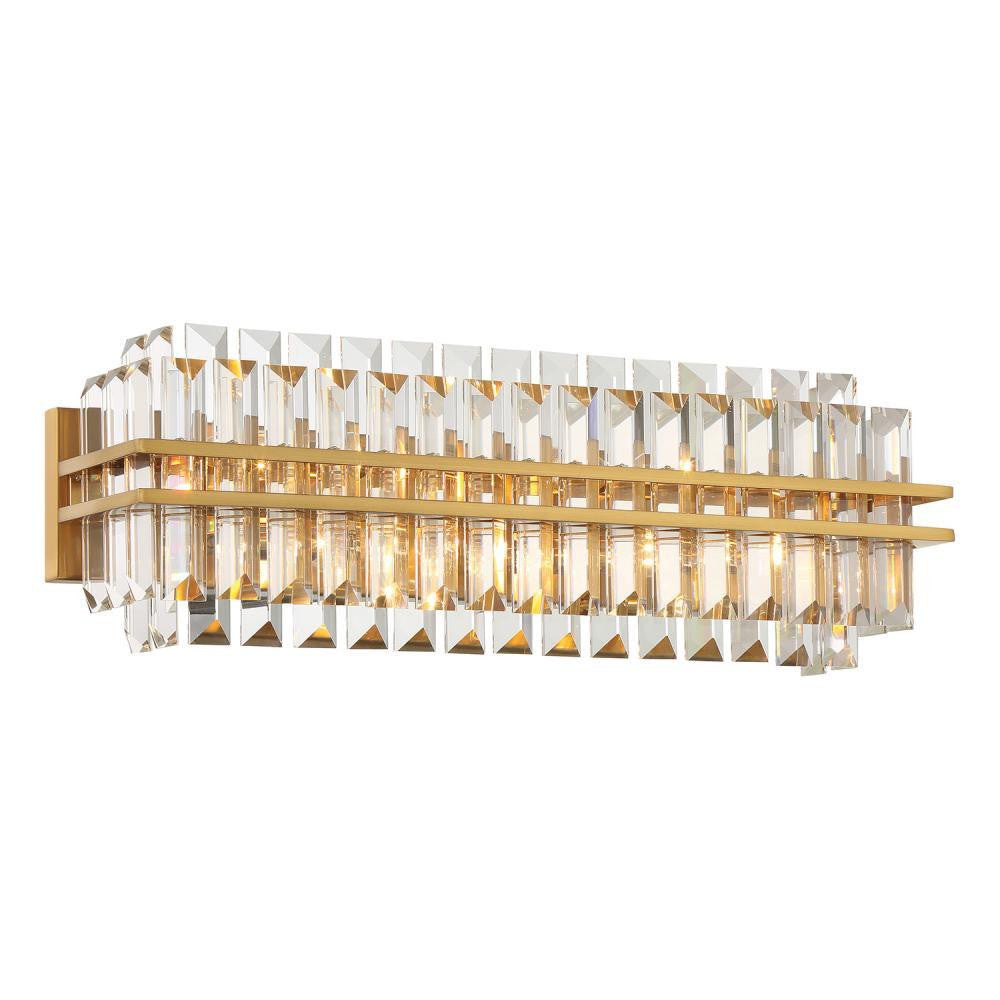 Crystorama Hayes 4 Light Bath Aged Brass