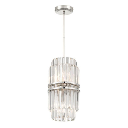Crystorama Hayes 4 Light Pendant Polished Nickel