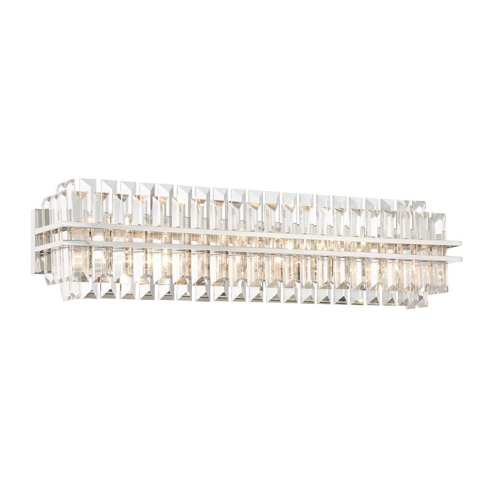 Crystorama Hayes 6 Light Bath Polished Nickel