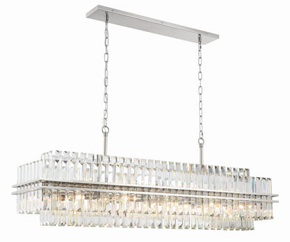 Crystorama Hayes Chandelier - Polished Nickel, Faceted Crystal 18"H
