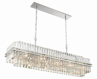 Crystorama Hayes Chandelier - Polished Nickel, Faceted Crystal 18"H