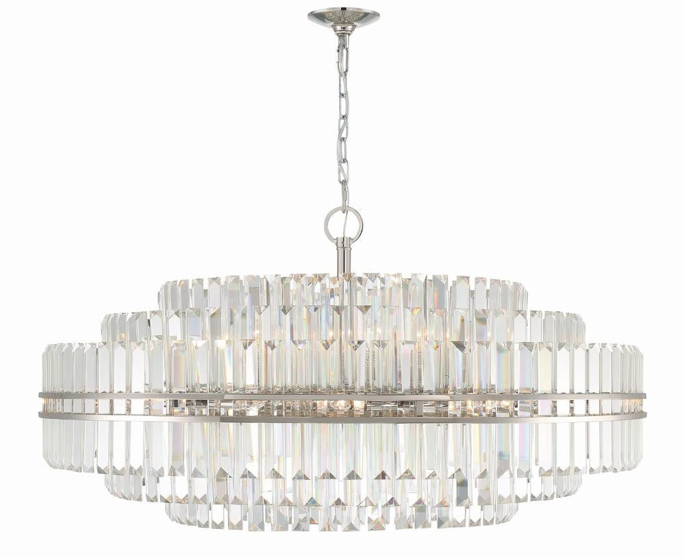 Crystorama Hayes Chandelier Polished Nickel