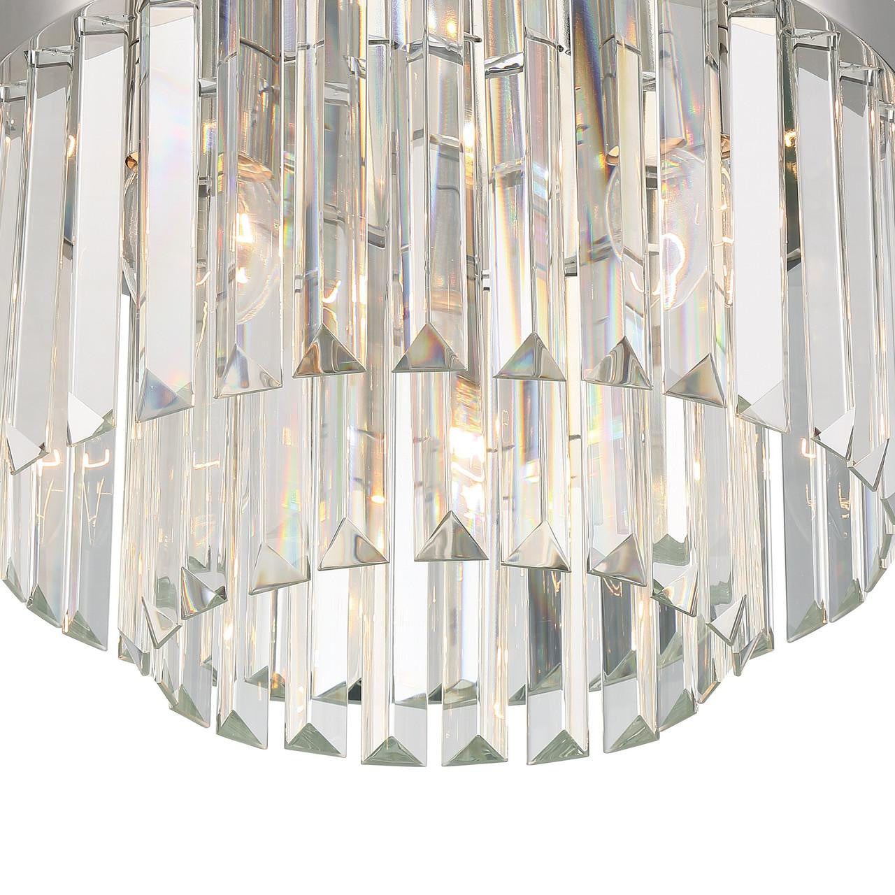 Crystorama Hayes Flush Mount Aged Brass