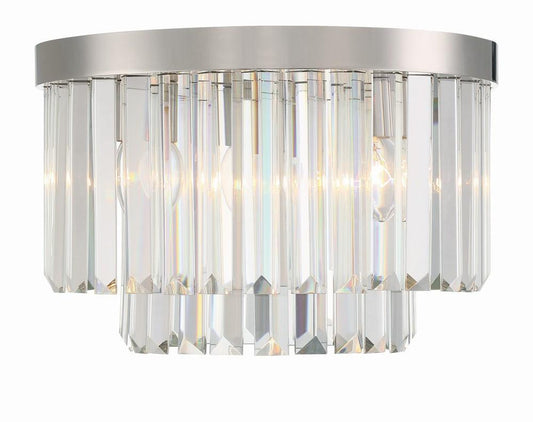 Crystorama Hayes Flush Mount Polished Nickel