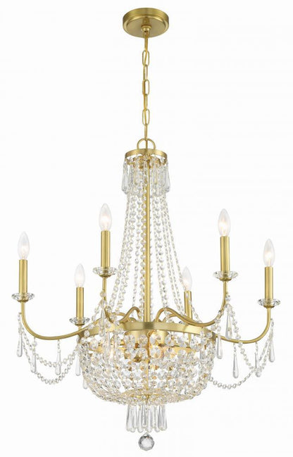 Crystorama Haywood Chandelier Aged Brass