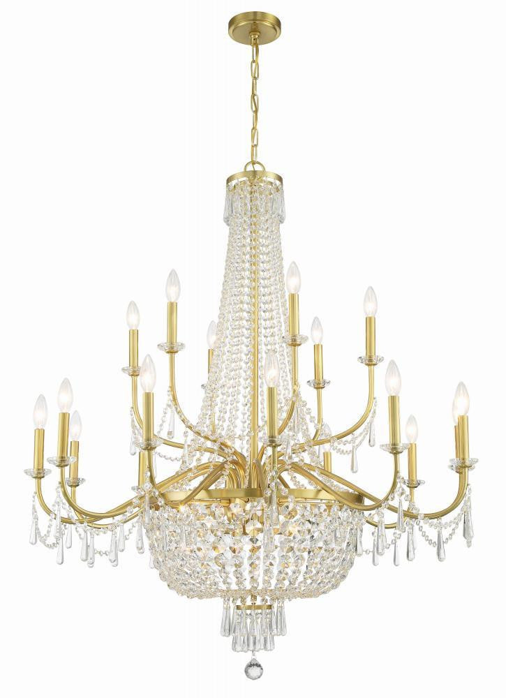 Crystorama Haywood Chandelier Aged Brass