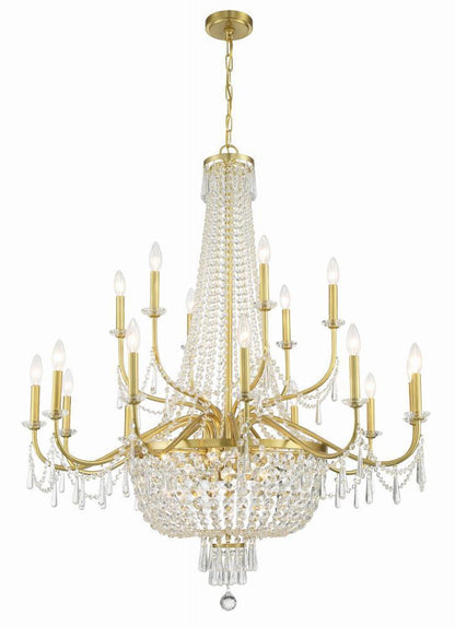 Crystorama Haywood Chandelier Aged Brass