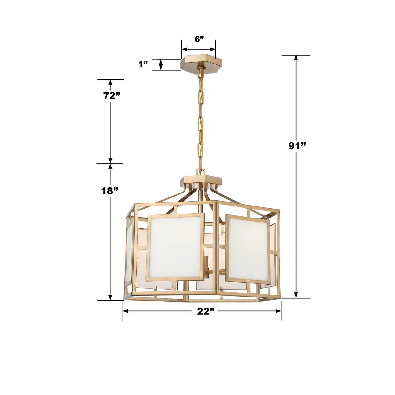 Crystorama Hillcrest Chandelier - Vibrant Gold 18"H