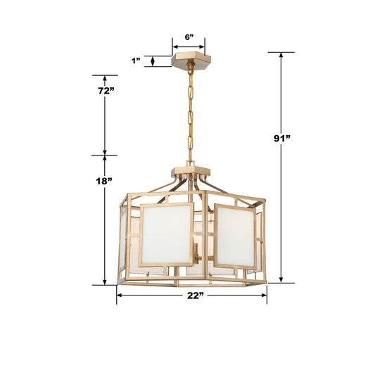 Crystorama Hillcrest Chandelier - Vibrant Gold 18"H