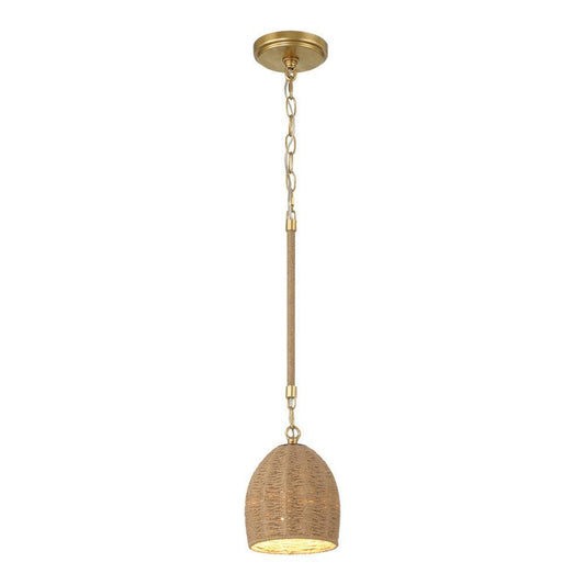 Crystorama Jace 1 Light Mini Pendant Soft Gold