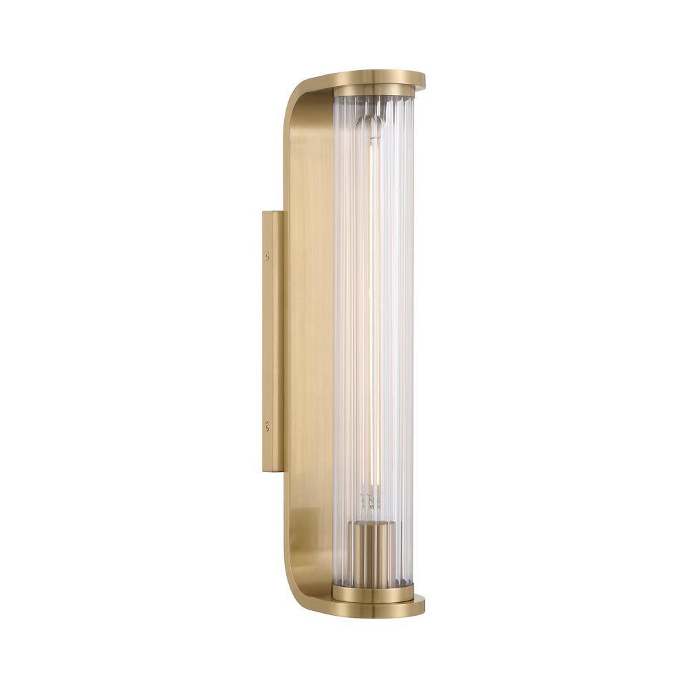 Crystorama Jarvis 1 Light LED Sconce Aged Brass