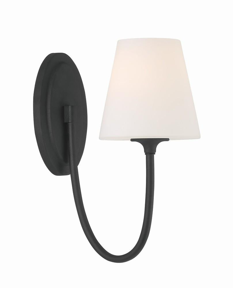 Crystorama Juno Wall Sconce Black Forged