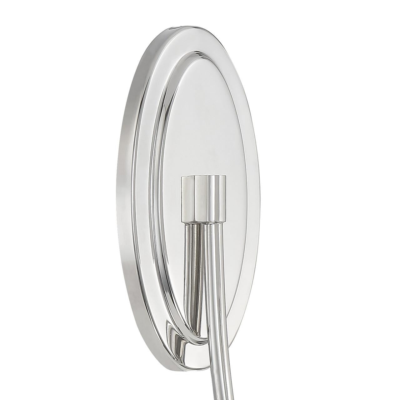 Crystorama Juno 1 Light Wall Sconce - Polished Nickel 13"H
