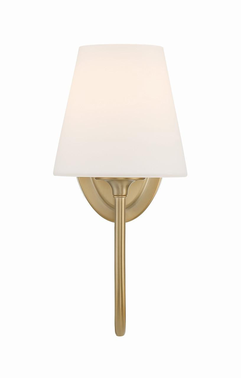 Crystorama Juno 1 Light Wall Sconce - Vibrant Gold 13"H