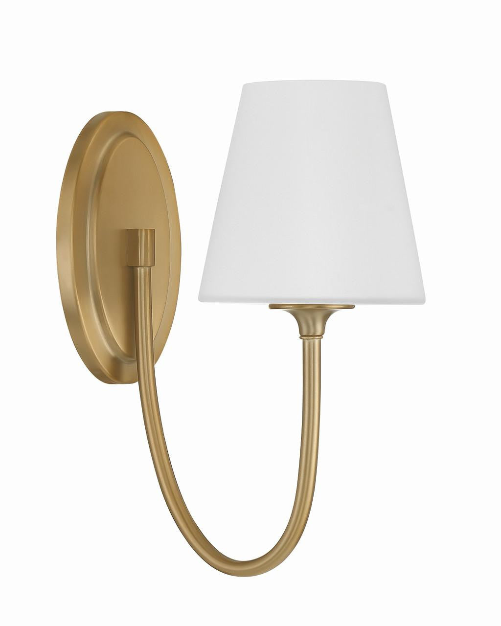 Crystorama Juno 1 Light Wall Sconce - Vibrant Gold 13"H