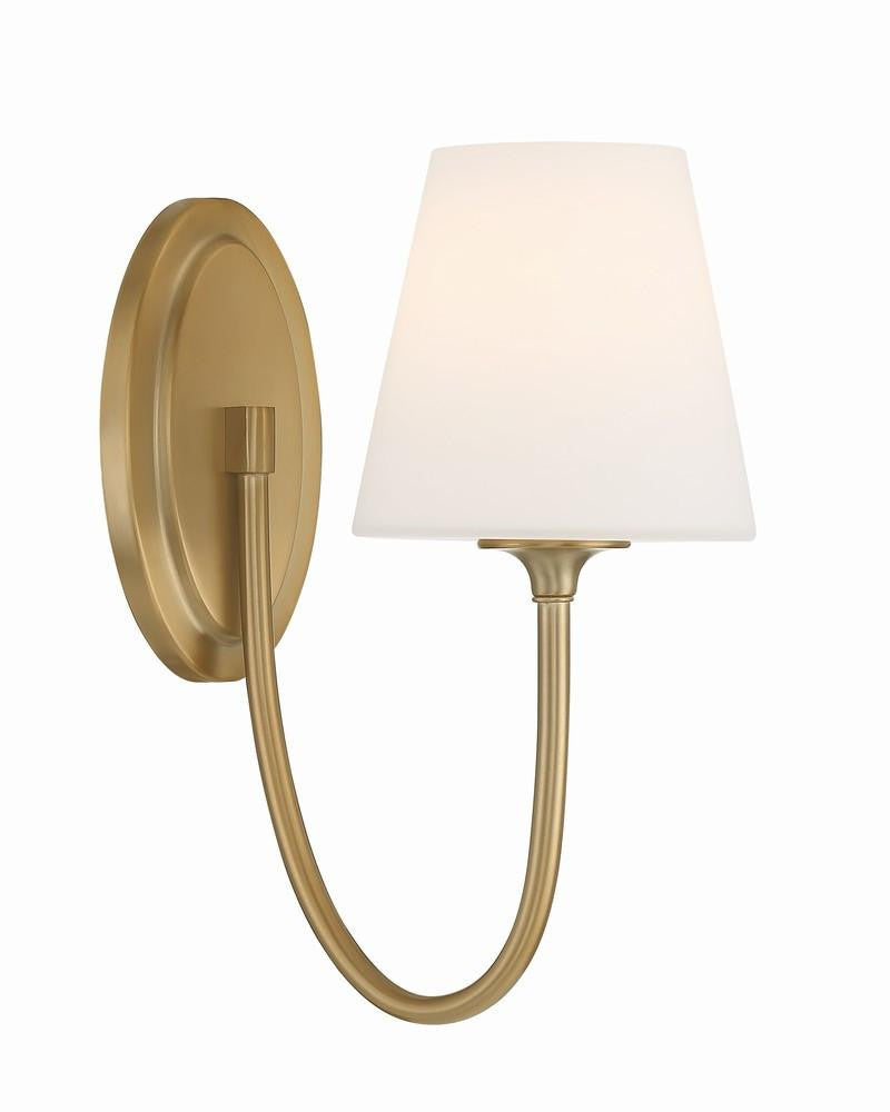 Crystorama Juno 1 Light Wall Sconce - Vibrant Gold 13"H