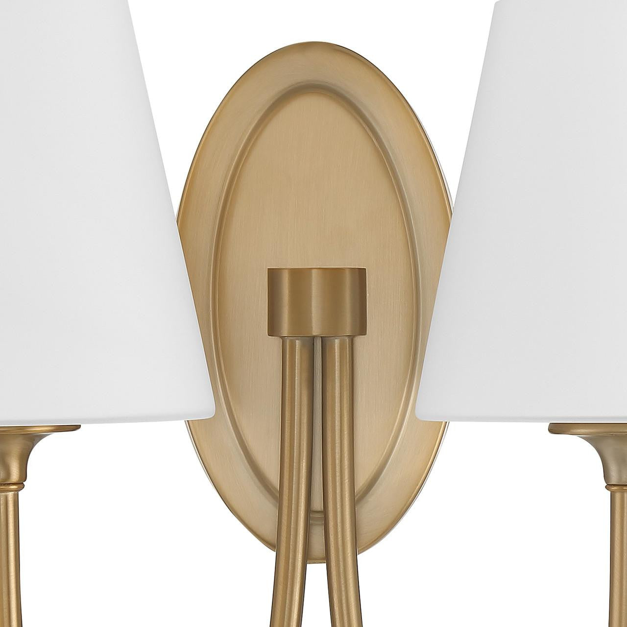 Crystorama Juno 2 Light Wall Sconce - Vibrant Gold 13"H