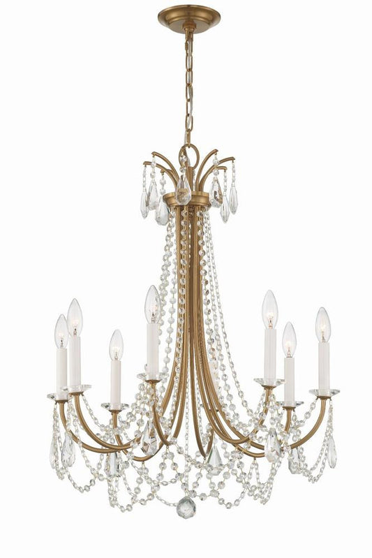 Crystorama Karrington Chandelier Aged Brass