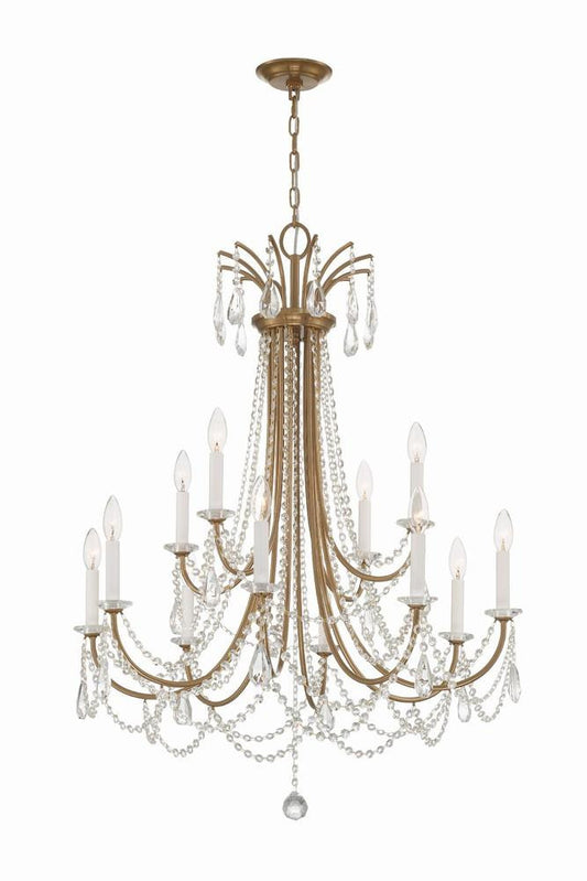 Crystorama Karrington Chandelier Aged Brass