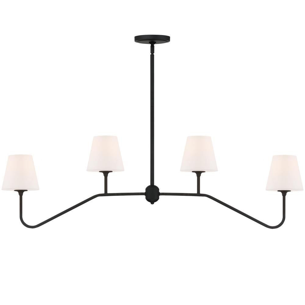 Crystorama Keenan Chandelier - Black Forged 15"H