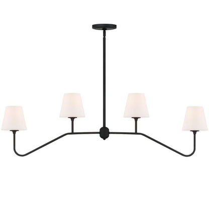 Crystorama Keenan Chandelier - Black Forged 15"H